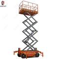 china supply 8 M 500 kg load electric skyjack scissor lift table/scissor lift scaffolding